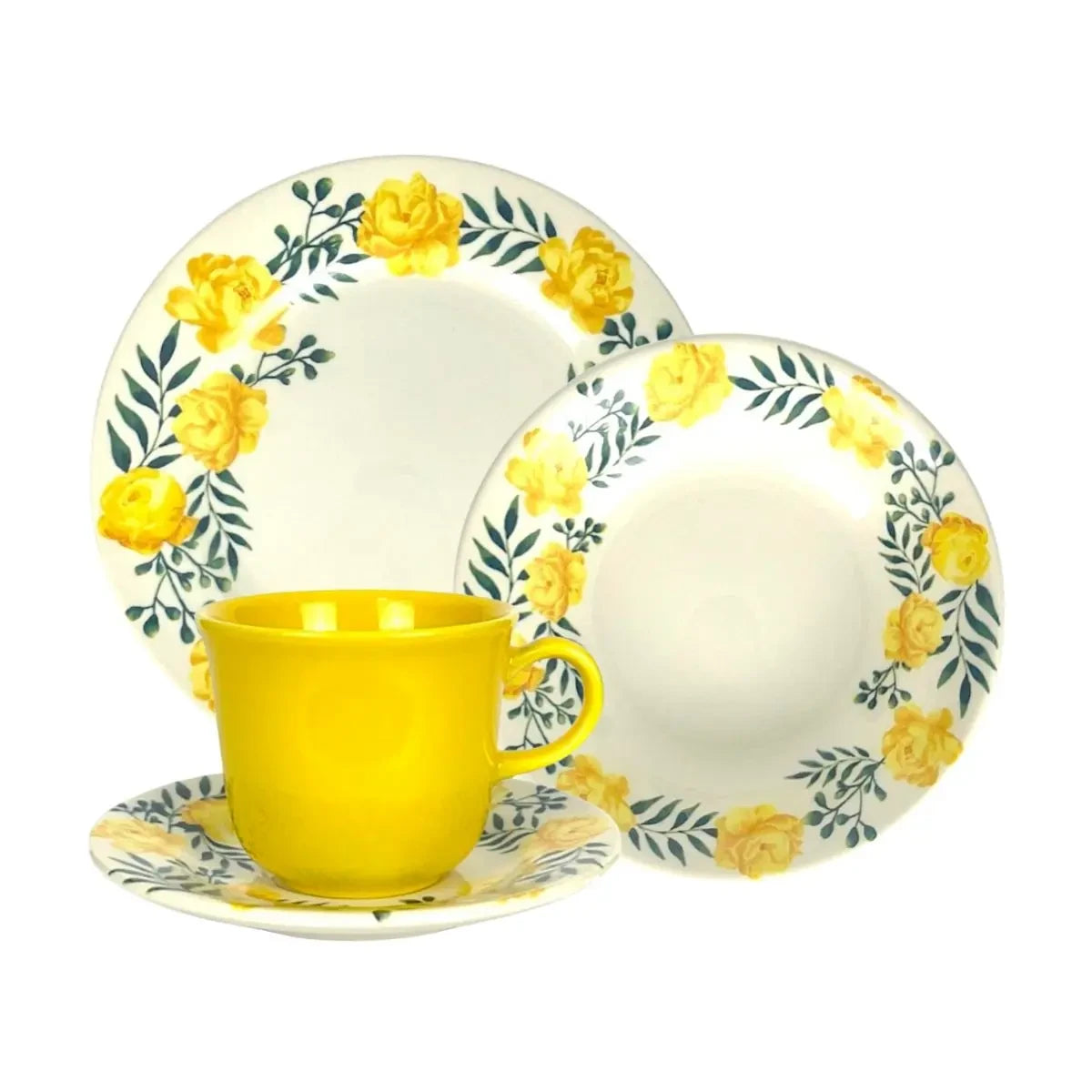Aparelho De Jantar E Chá Danna De Cerâmica C/16 Peças