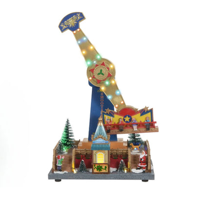 Parque de Diversão Natalino Kamikaze com Luzes e Movimento