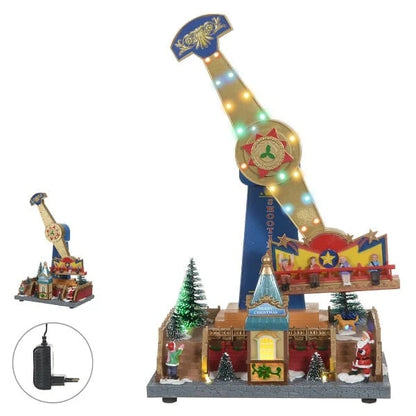 Parque de Diversão Natalino Kamikaze com Luzes e Movimento