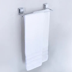 Toalheiro Duplo com Ventosa 45cm Cromado