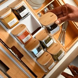 Organizador para Temperos Keep de Bambu 10 Peças