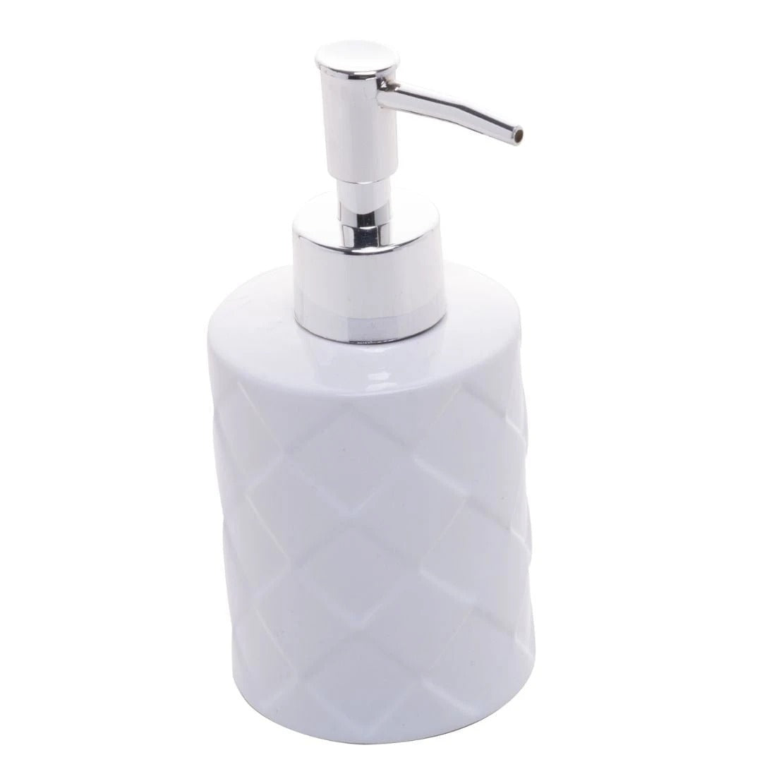 Jogo para Banheiro Acessórios Cerâmica Toulon Branco 3 Peças