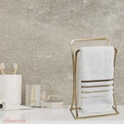 Porta Toalha de Rosto e Mãos de Bancada Dourado Fosco 31cm