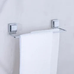 Toalheiro Duplo com Ventosa 45cm Cromado