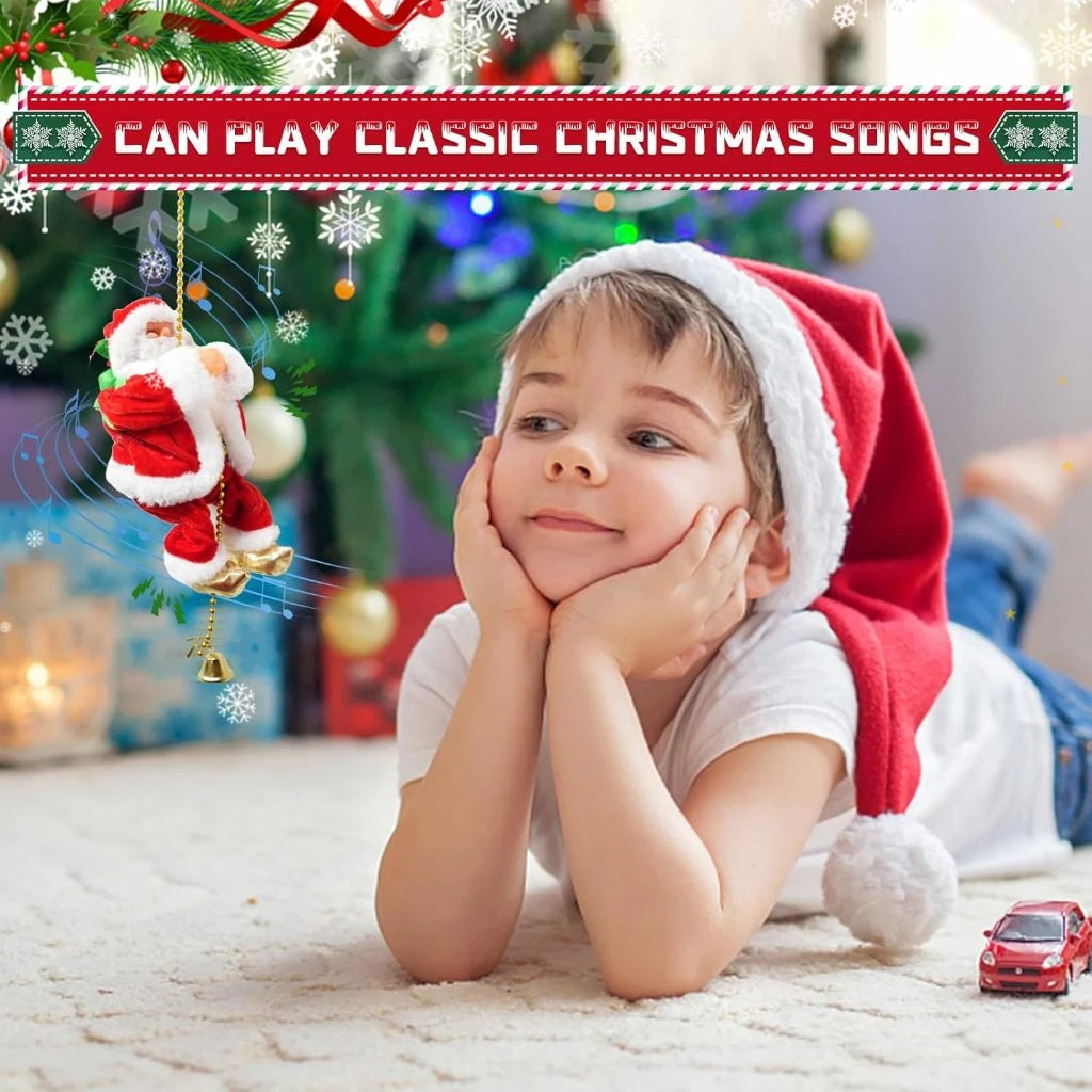 Papai Noel - Escala corda sobe desce musical enfeite decoração natalina