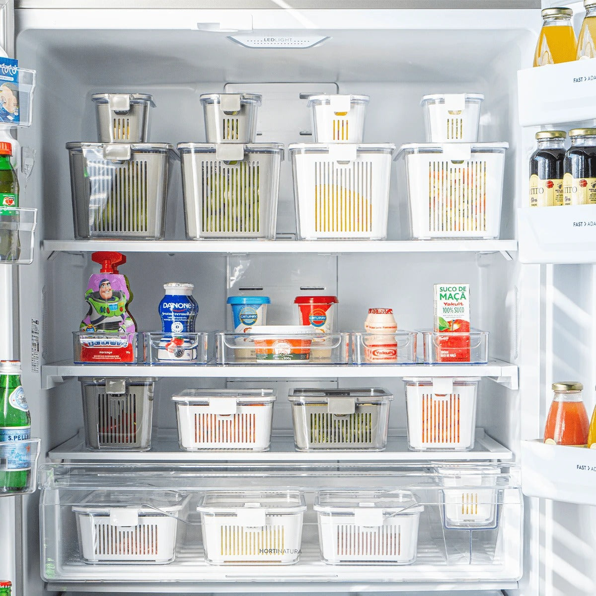 Pote Hermético Slim Multiuso Cinza 4,4 Litros