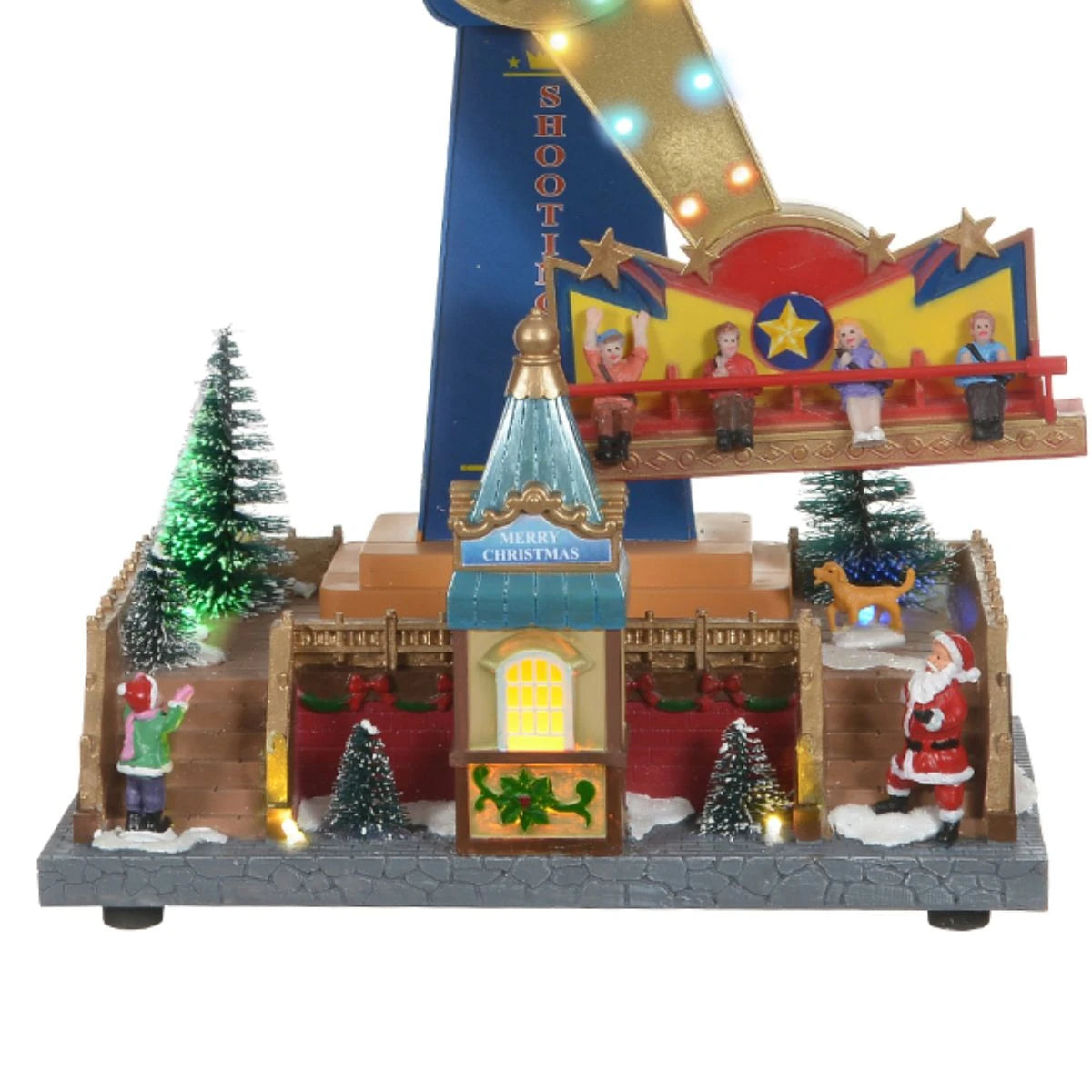 Parque de Diversão Natalino Kamikaze com Luzes e Movimento